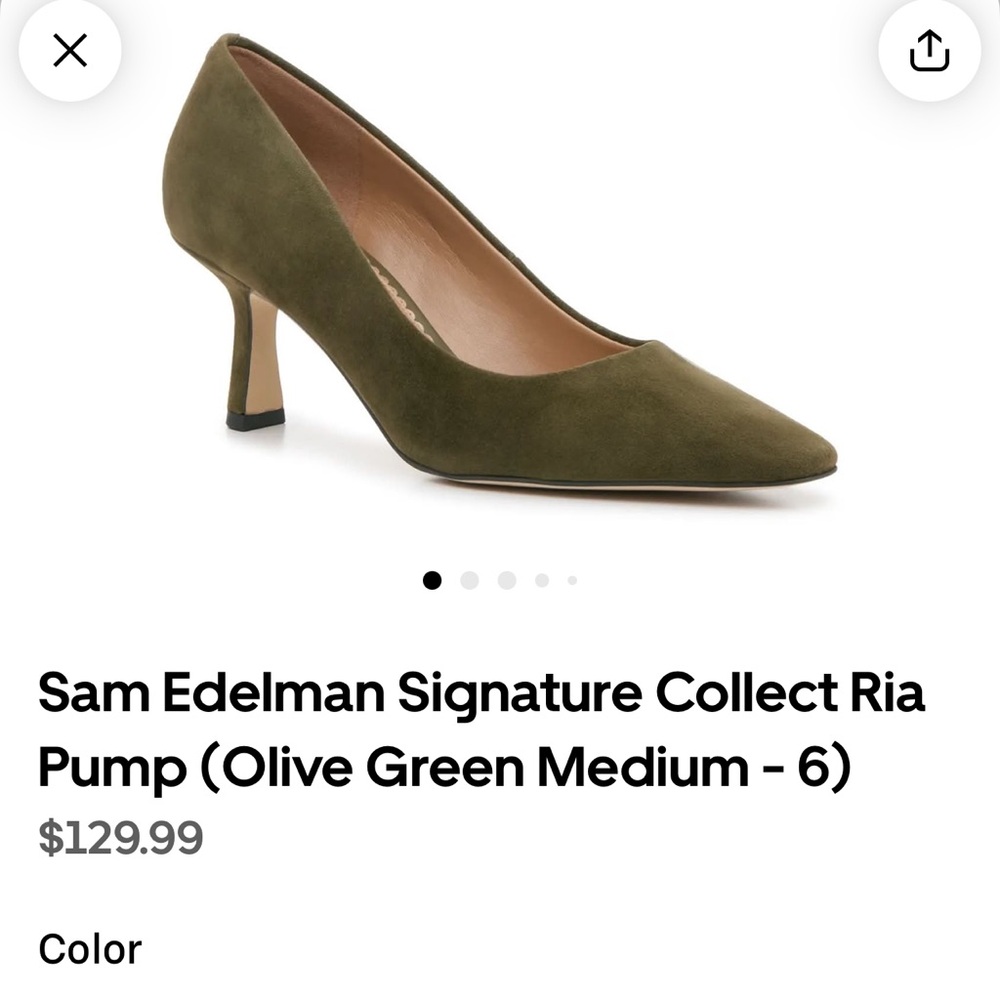 Sam Edelman Olive Green Ria Pumps